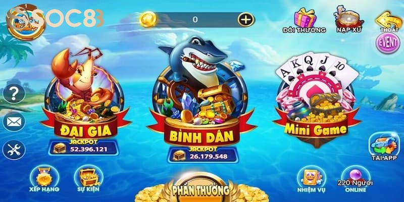 Các tính năng đặc sắc chỉ có tại bắn cá thần tài 5d